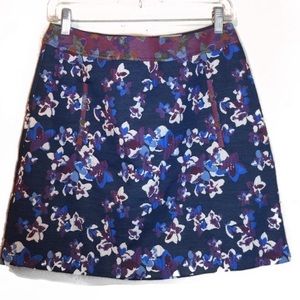 Anthropologie Maeve purple floral mini skirt NEW